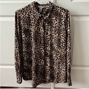 H&M animal print blouse